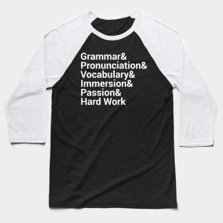 Language Learning List Baseball T-Shirt